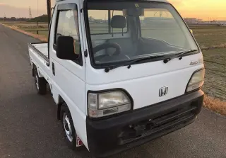 White 1998 Honda Acty Mini Truck, Kei Truck with AC 4WD kei truck for sale, stock KTD-0302 (photo 1)