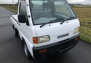 White 1998 Suzuki Carry Truck 4WD kei truck for sale, stock KTD-0310 (photo 1)