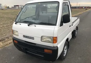 White 1998 Suzuki Carry Mini Truck, Kei Truck, 49,452 miles, F6A, stock KTD-0311 (photo 2)
