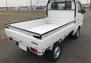White 1998 Suzuki Carry Mini Truck, Kei Truck, 5-Speed Manual, imported kei truck, stock KTD-0311 (photo 4)