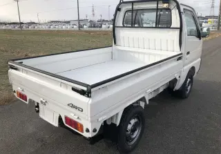White 1998 Suzuki Carry Mini Truck, Kei Truck, 4-Speed Manual, imported kei truck, stock KTD-0312 (photo 4)