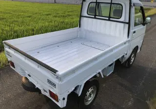 White 1999 Daihatsu Hijet Mini Truck, Kei Truck, 5-Speed Manual, imported kei truck, stock KTD-0325 (photo 4)