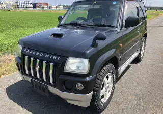 Black 1999 Mitsubishi Mini Pajero, SUV, 67,290 miles, 4A30, stock KTD-0199 (photo 2)