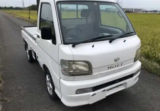 White 2000 Daihatsu Hijet Truck 4WD kei truck for sale, stock KTD-0370 (photo 1)