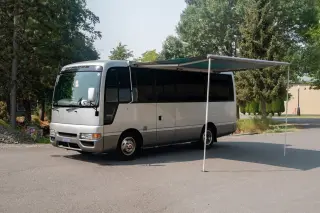Silver Metalic 2000 Nissan Civilian Touring 9-Pass Camper 4.2L Diesel, Dually, Auto Japanese import, stock KTD-0119 (photo 9)