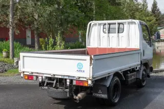 White 1996 Mitsubishi Canter GUTS Diesel 1.5 Ton Rwd Dually, PW, PS, AC, 5MT, 20,834 miles, stock KTD-0121 (photo 6)
