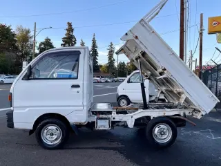 1991 Mitsubishi Minicab SD Dump 4WD, 2Hi-4Hi-4Lo, 4MT, AC, LSD — White Mini Dump Trucks, photo 3 of 9