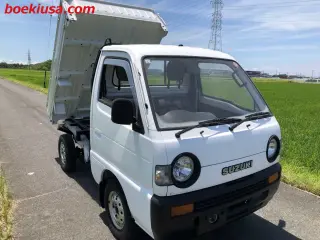 1991 Suzuki Carry Mini Dump Truck - Boeki USA — White 4WD Mini Dump Trucks, photo 1 of 11