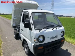 1994 Suzuki Carry Mini Dump Truck - Boeki USA — White 4WD Mini Dump Trucks, photo 1 of 11