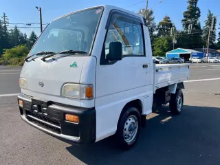 White 1997 Subaru Sambar HD Dump 4WD, 2Hi-4Hi, EL Gear, 5MT mini dump truck for sale, stock KTD-0159 (photo 5)