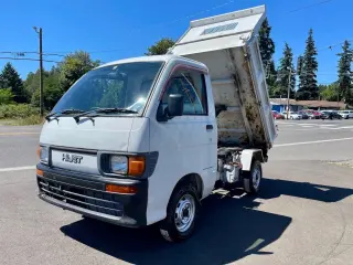 Passo White 1998 Daihatsu Hi-Jet PTO HD Dump 4WD, 2Hi-4Hi-4Lo, AC, 5MT, D-Lock, 64,712 miles, stock KTD-0163 (photo 2)