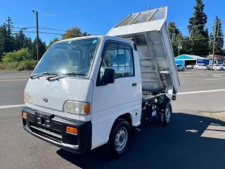 1998 Subaru Sambar HD Dump 4WD, 2Hi-4Hi, EL Gear, 5MT — White Mini Dump Trucks, photo 3 of 9