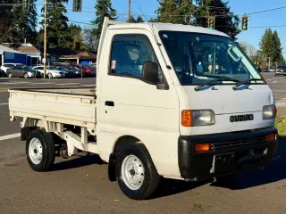 1998 Suzuki Carry Dump 4WD, 2Hi-4Hi-4Lo, EL Gear, AC, 5MT, Difflock — White Mini Dump Trucks, photo 1 of 9