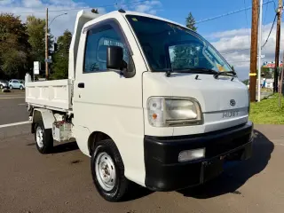 1999 Daihatsu Hi-Jet PTO HD Dump EFI 4WD, 2Hi-4Hi-4Lo, PS, 5MT — White Mini Dump Trucks, photo 2 of 9
