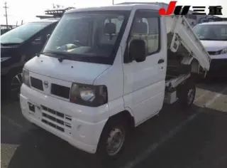 White 2011 Nissan Clipper Japanese Kei Truck (ac, ps, dump) 4WD mini dump truck for sale, stock KTD-0183 (photo 1)