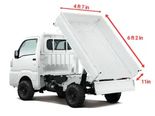 Daihatsu Hijet LD Dump Manual (White) — White 4WD Mini Dump Trucks, photo 2 of 11