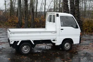 1991 Subaru Sambar 4WD, 2Hi-4Hi, EL Gear, 5MT — Polar White Kei Trucks, photo 7 of 9