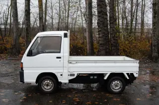 1991 Subaru Sambar 4WD, 2Hi-4Hi, EL Gear, 5MT — Polar White Kei Trucks, photo 3 of 9