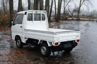 1991 Subaru Sambar 4WD, 2Hi-4Hi, EL Gear, 5MT — Polar White Kei Trucks, photo 4 of 9