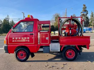 1992 Daihatsu Hi-Jet Fire Fighter 4WD, 2Hi-4Hi-4Lo, 4MT, Collector — Red Kei Trucks, photo 4 of 9