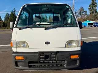 1996 Subaru Sambar Supercharged 4WD, 2Hi-4Hi, AC, 5MT, Diff Lock — Polar White Kei Trucks, photo 2 of 9