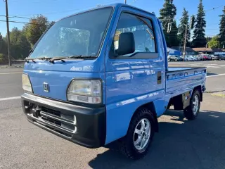 1998 Honda Acty Super Delux RealTime 4WD, Mid-Engine, 5MT — Blue Kei Trucks, photo 3 of 9