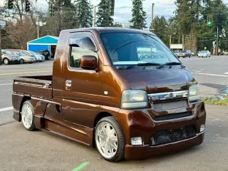 1999 Suzuki Carry Custom 4WD, 2Hi-4Hi-4Lo, PS, AC, 5MT — Brown Kei Trucks, photo 1 of 9