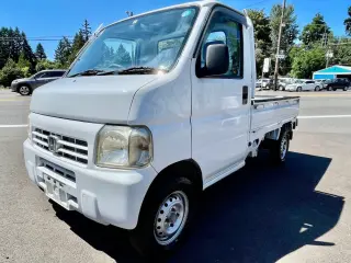 2000 Honda Acty EFI AWD, Mid-Engine, 5MT, Airbag, PS, Next Gen — White Kei Trucks, photo 2 of 9