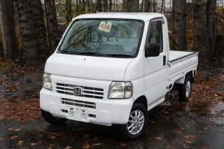 2000 Honda Acty EFI Fulltime 4WD, Mid-Engine, PS, Airbag, 5MT — Taffeta White Kei Trucks, photo 2 of 9
