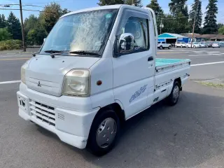 2000 Mitsubishi Minicab Special Edition RWD, PS, AC, Automatic, Rare! — White Kei Trucks, photo 3 of 9