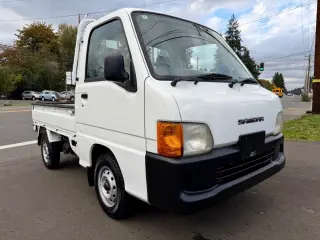 2000 Subaru Sambar EFI 4WD, 2Hi-4Hi, EL Gear, Airbag, 5MT — Polar White Kei Trucks, photo 1 of 9