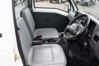 2000 Subaru Sambar EFI 4WD, 2Hi-4Hi, EL Gear, PS, AC, Airbag, 5MT — Polar White Kei Trucks, photo 9 of 9