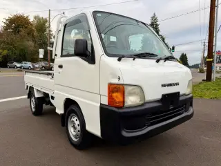 2000 Subaru Sambar EFI 4WD ABS 2Hi-4Hi, EL Gear, 5MT — Polar White Kei Trucks, photo 1 of 9