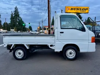 2000 Subaru Sambar EFI JA 4WD, 2Hi-4Hi, EL Gear, AC, Airbag, 5MT — Polar White Kei Trucks, photo 8 of 9