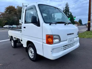 2000 Subaru Sambar EFI JA 4WD, 2Hi-4Hi, EL Gear, AC, Airbag, 5MT — Polar White Kei Trucks, photo 1 of 9