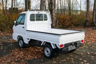 2000 Subaru Sambar EFI Supercharged 4WD, 2Hi-4Hi, PS, AC, Airbag, 5MT — Polar White Kei Trucks, photo 4 of 9