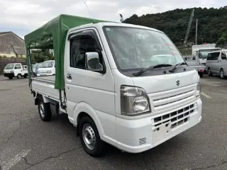 2014 Suzuki Carry (ac, ps) — White 4WD Kei Trucks, photo 1 of 8