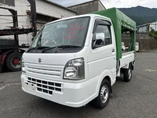 2014 Suzuki Carry (ac, ps) — White 4WD Kei Trucks, photo 2 of 8