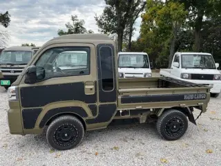 Khaki 2022 Daihatsu HiJet Japanese Minitruck (ac, ps, Hard cargo) 4WD kei truck for sale, stock KTD-0418 (photo 1)