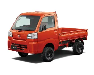 Daihatsu Hijet Regular Cab Auto (Orange) — Orange 4WD Kei Trucks, photo 1 of 11