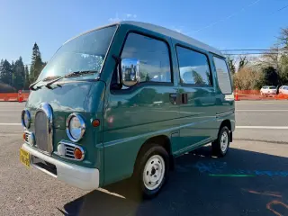 1993 Subaru Sambar Dias Classic 4WD, 2Hi-4Hi, 5MT — Green/Ivory Kei Vans, photo 3 of 9