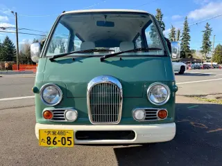 1993 Subaru Sambar Dias Classic 4WD, 2Hi-4Hi, 5MT — Green/Ivory Kei Vans, photo 2 of 9