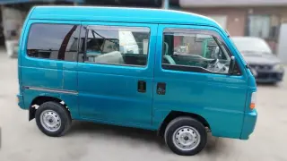 1994 Honda Street FOX 4WD, AC, Mid-Engine, 5MT, Diff Lock, Rare! — Cricket Blue Green 4WD Kei Vans, photo 2 of 5