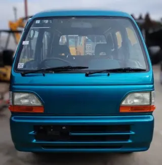 1994 Honda Street FOX 4WD, AC, Mid-Engine, 5MT, Diff Lock, Rare! — Cricket Blue Green 4WD Kei Vans, photo 3 of 5