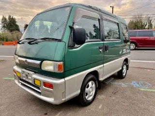 1997 Subaru Sambar EFI Dias Supercharged Glass Roof 4WD, PW, AC, 5MT — Navy Green Metallic / Silver Metallic Kei Vans, photo 3 of 9