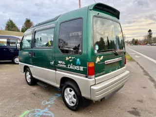 1997 Subaru Sambar EFI Dias Supercharged Glass Roof 4WD, PW, AC, 5MT — Navy Green Metallic / Silver Metallic Kei Vans, photo 5 of 9