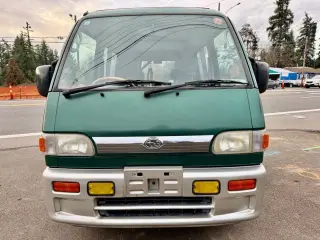 1997 Subaru Sambar EFI Dias Supercharged Glass Roof 4WD, PW, AC, 5MT — Navy Green Metallic / Silver Metallic Kei Vans, photo 2 of 9