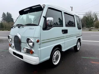 1998 Subaru Sambar Dias Classic EFI Fulltime 4WD, PS, AC, Automatic — Mellow Blue / Polar White Kei Vans, photo 3 of 9