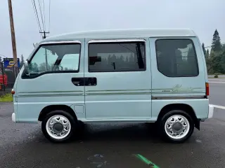 1998 Subaru Sambar Dias Classic EFI Fulltime 4WD, PS, AC, Automatic — Mellow Blue / Polar White Kei Vans, photo 4 of 9
