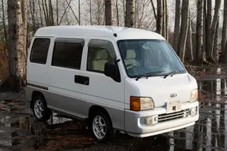 Polar White / Quartz Silver Metallic 1999 Subaru Sambar EFI Dias Supercharged 4WD, PS, PW, PL, ABS, Auto, stock KTD-0461 (photo 8)